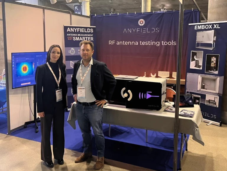 Anyfields team at the Anyfields booth